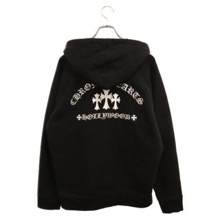 クロムハーツ(Chrome Hearts)のCHROME HEARTS クロムハーツ SAILIN ON ZIP HD セメタリークロス刺繍ジップアップパーカー ブラック(パーカー)