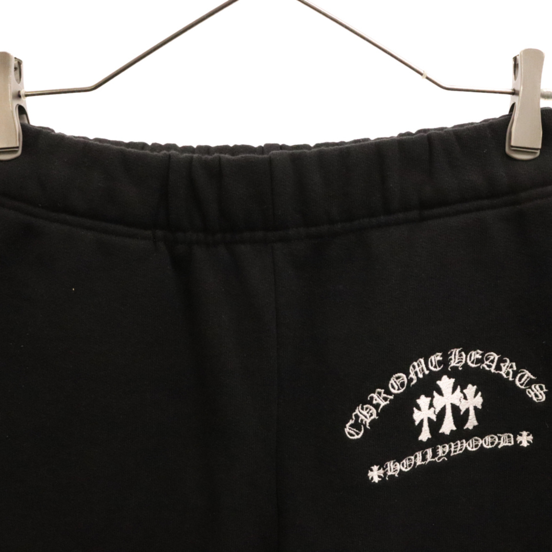 Chrome Hearts(クロムハーツ)のCHROME HEARTS クロムハーツ Y NOT Cemetery Cross Sweat Pants ワイノットセメタリークロス刺繍 スウェットパンツ ブラック メンズのパンツ(その他)の商品写真