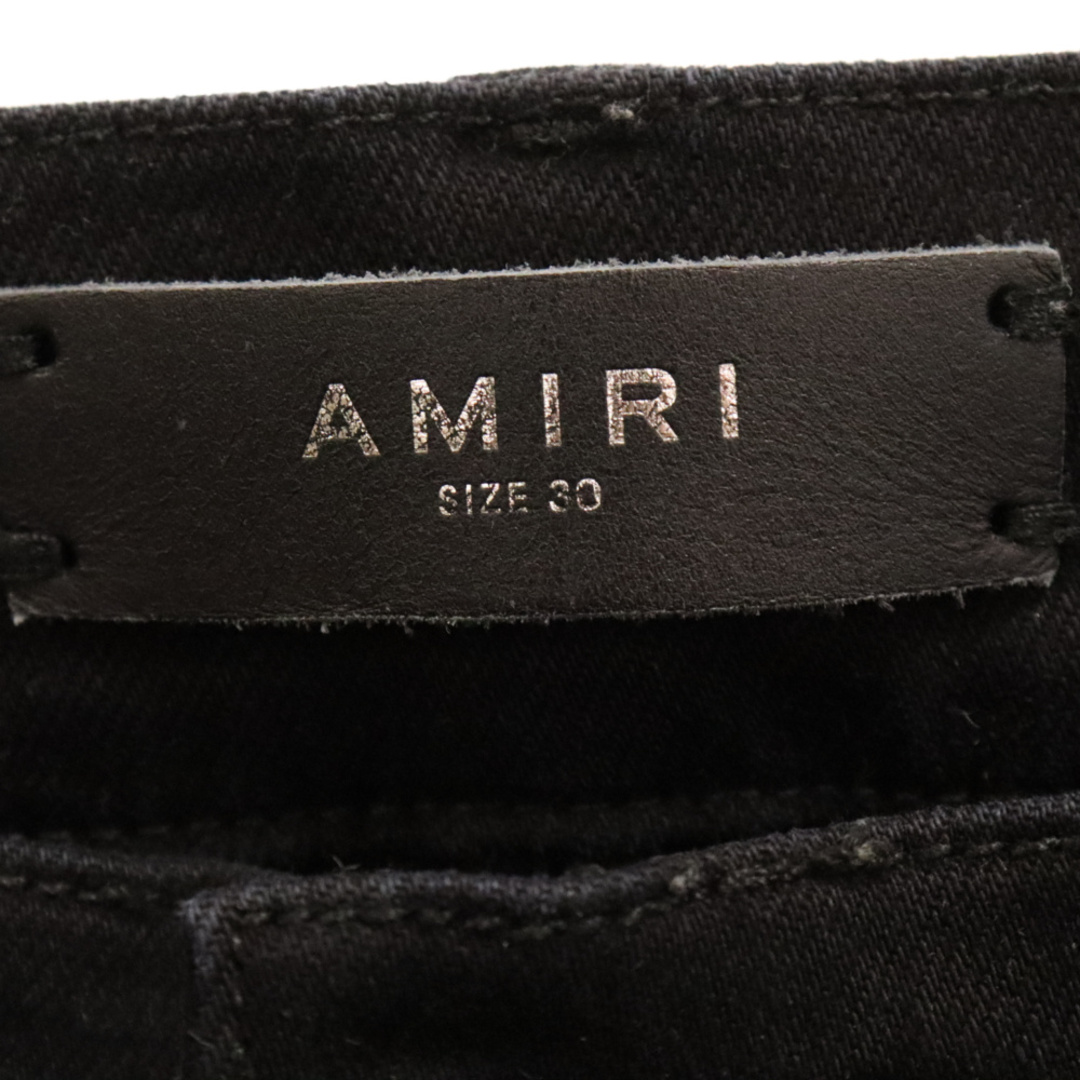 AMIRI(アミリ)のAMIRI アミリ Scarves Art Patch Jeans スカーフアートパッチ 蛇腹 スキニーデニムパンツ ブラック メンズのパンツ(デニム/ジーンズ)の商品写真