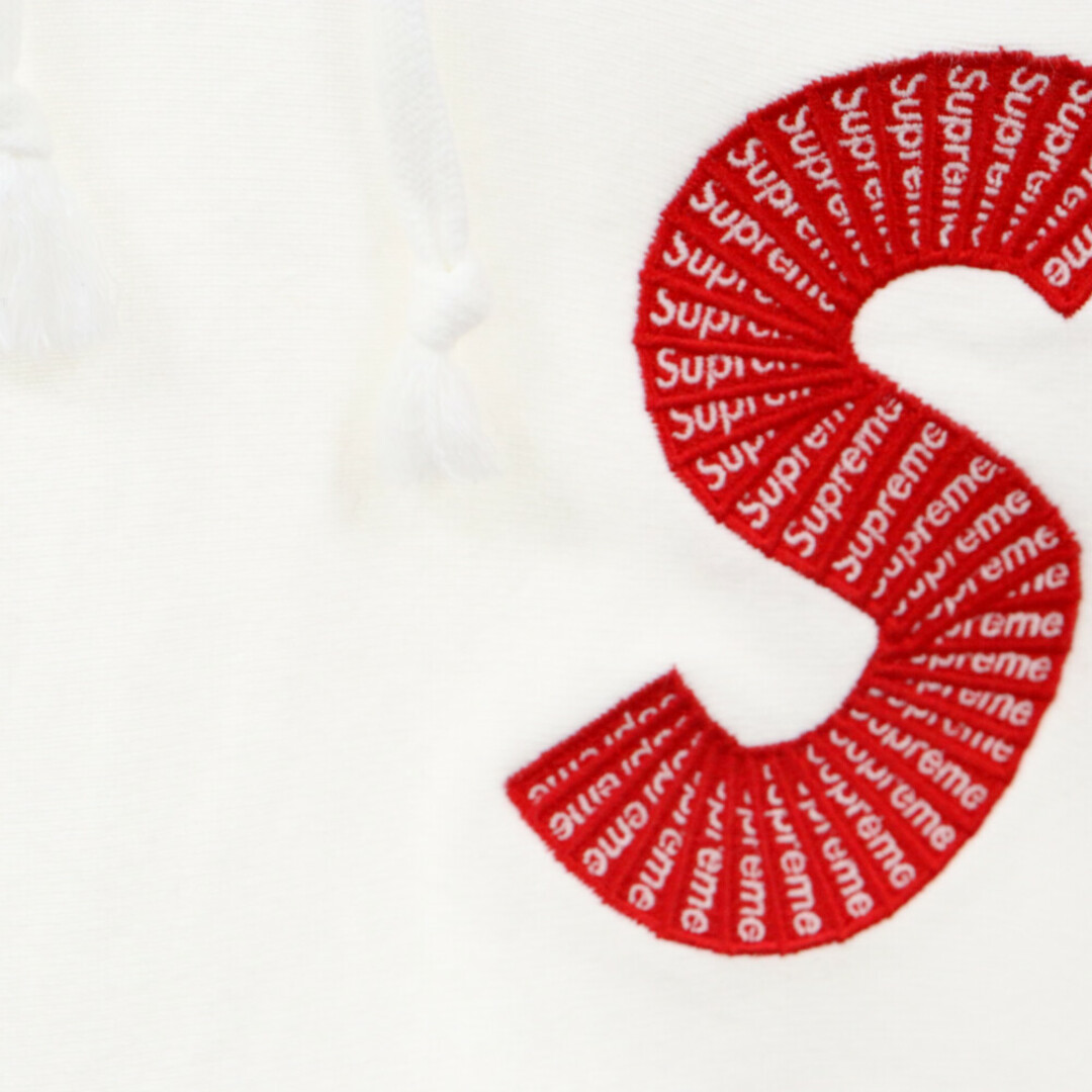 Supreme(シュプリーム)のSUPREME シュプリーム 20AW S Logo Hooded Sweatshirt Sロゴ プルオーバー スウェット フーディ パーカー ホワイト/レッド メンズのトップス(パーカー)の商品写真