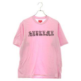 シュプリーム(Supreme)のSUPREME シュプリーム 21SS Old English Tee オールドイングリッシュ フロントロゴ スタッズ 半袖Tシャツ ピンク(Tシャツ/カットソー(半袖/袖なし))