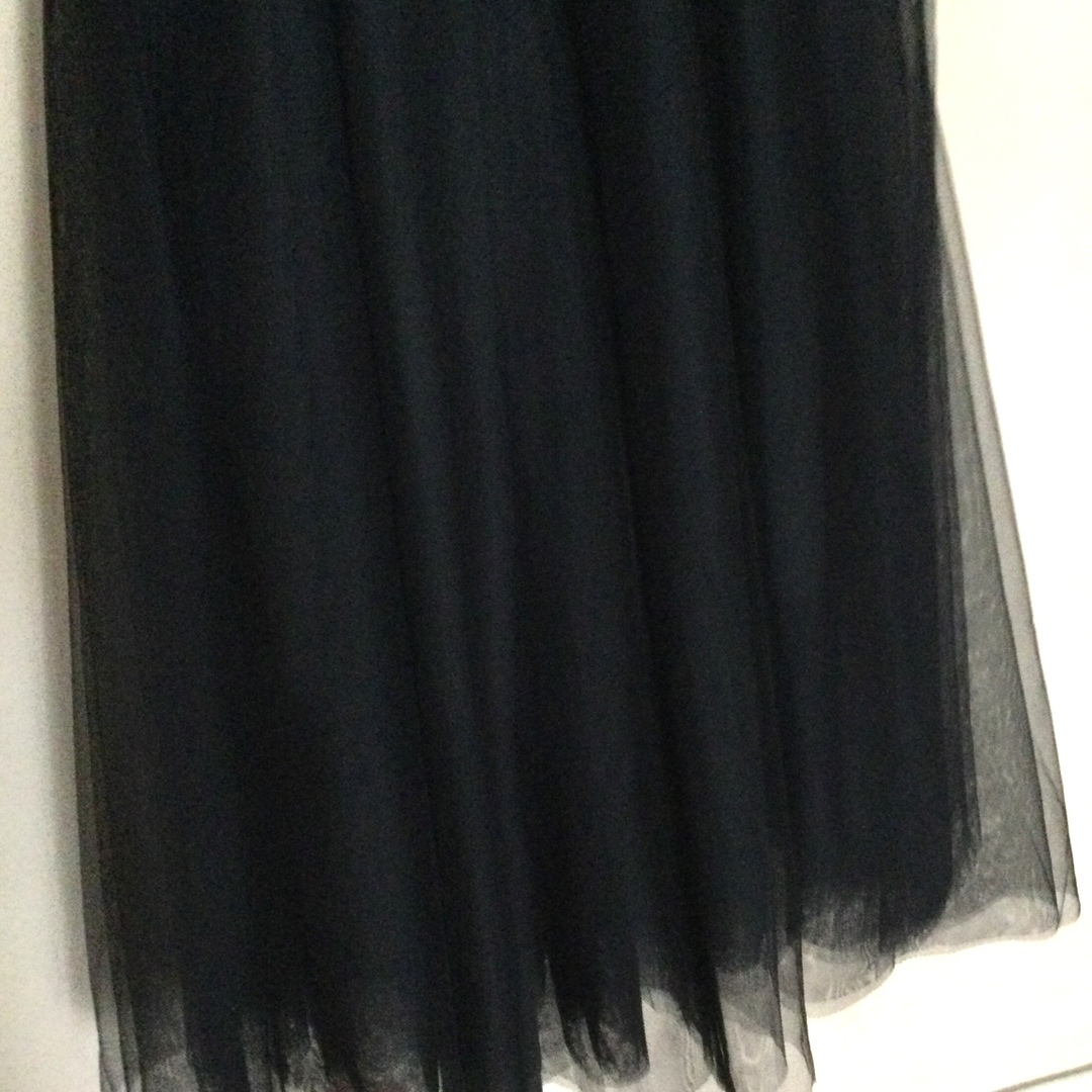 シーナ　黒　ブラック　ボリューム　チュール　ロングスカート  レディースのスカート(ロングスカート)の商品写真