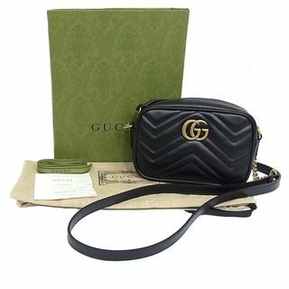 グッチ(Gucci)のグッチ GUCCI　448065 チェーンショルダーバッグ GGマーモント　ブラック　ミニショルダー(ショルダーバッグ)