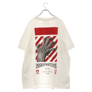 OFF-WHITE オフホワイト 19AW ×UNDERCOVER /UC_HAND DART S/S T-SHIRT アンダーカバー ハンドダート フロントプリント クルーネック半袖Tシャツ OMAA061G19877011 ホワイト