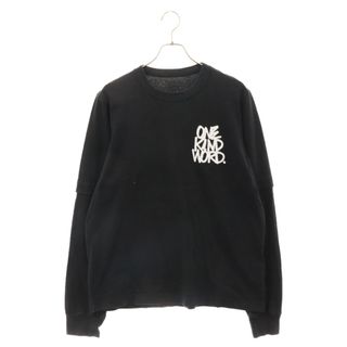 サカイ(sacai)のSacai サカイ 21AW ERIC HAZE L/S TEE フロントロゴ ドッキング長袖Tシャツ 21-0304S ブラック(Tシャツ/カットソー(七分/長袖))