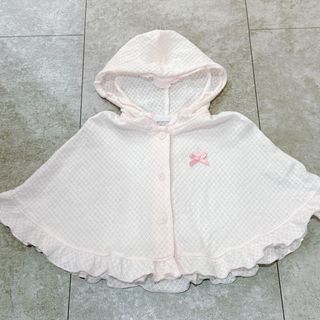 ベベ(BeBe)の新品 未使用 べべ bebe ポンチョ 薄手 ピンク 50cm-90cm(その他)