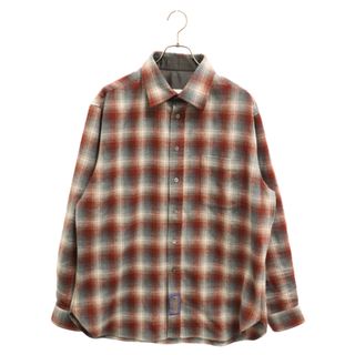 Maison Margiela メゾンマルジェラ 23AW ×PENDLETON ペンドルトン ダブルネームオーバーサイズチェック長袖シャツ ブルー/ボルドー S67DT0002