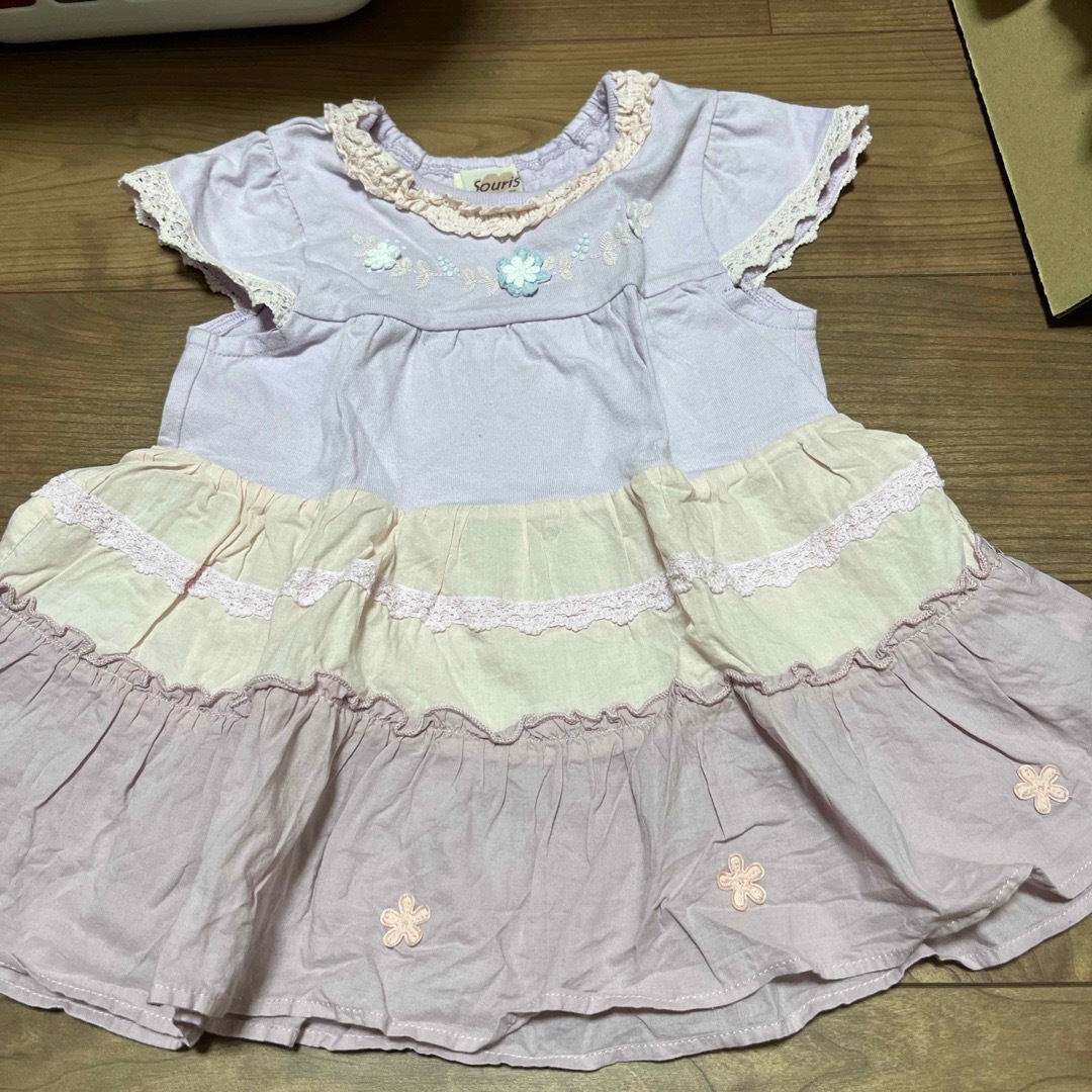 Souris(スーリー)の専用)95サイズ　チュニック キッズ/ベビー/マタニティのキッズ服女の子用(90cm~)(Tシャツ/カットソー)の商品写真