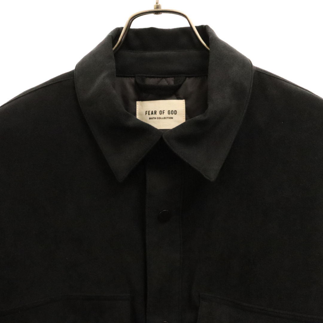 FEAR OF GOD(フィアオブゴッド)のFEAR OF GOD フィアオブゴッド 6th SIXTH Collection Ultra Suede Shirt Jaket FG30-011 ウルトラスウェードシャツジャケット ブラック メンズのジャケット/アウター(フライトジャケット)の商品写真