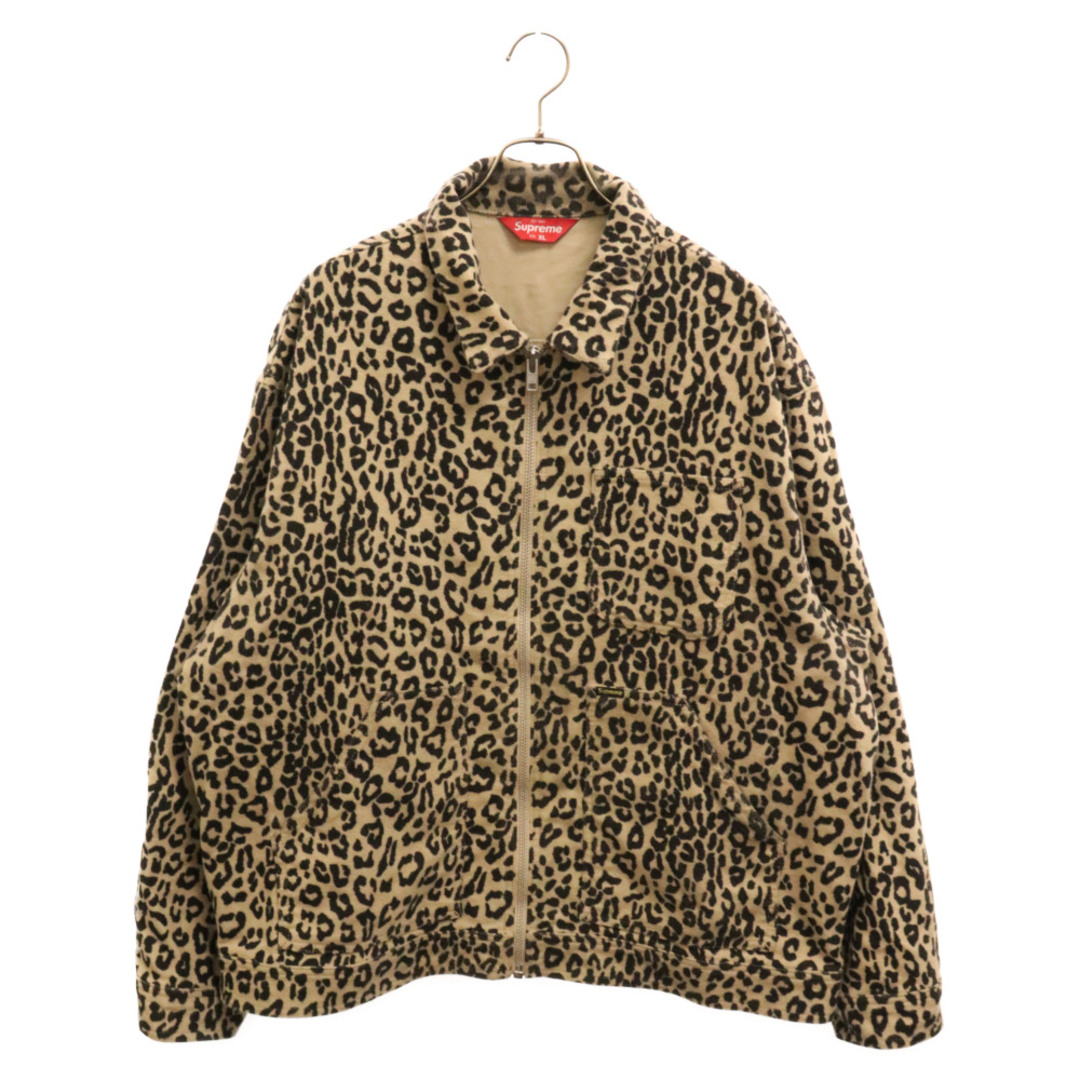 Supreme(シュプリーム)のSUPREME シュプリーム 22AW Moleskin Work Jacket Leopard レオパード柄モールスキンワークジャケット 総柄 ベージュ メンズのジャケット/アウター(フライトジャケット)の商品写真