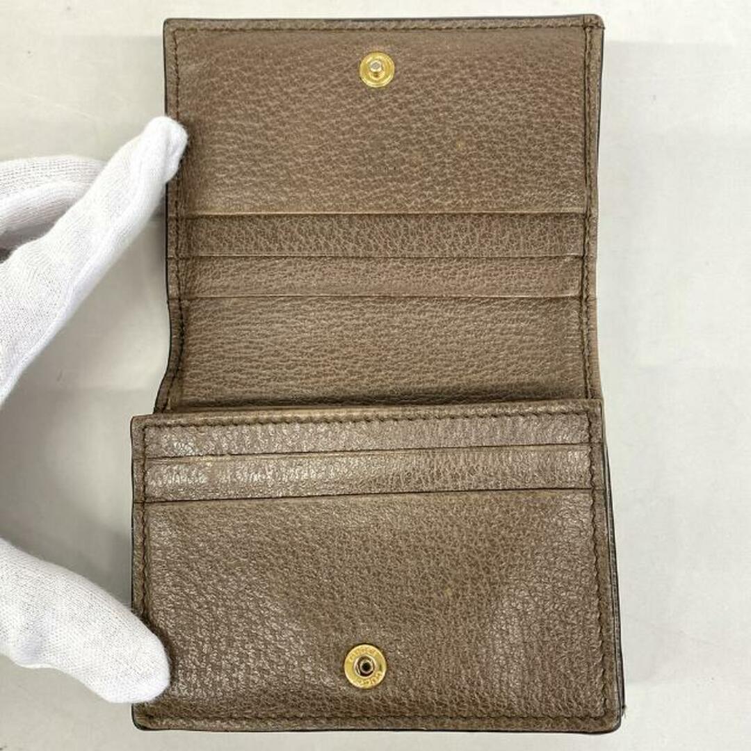 Gucci(グッチ)の【4ib2060】グッチ 財布/オフィディア/523155/PVC/レザー/ブラウン/ゴールド金具 【中古】 レディース レディースのファッション小物(財布)の商品写真