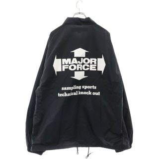 ネイバーフッド(NEIGHBORHOOD)のNEIGHBORHOOD ネイバーフッド 23AW NH X MAJOR FORCE WINDBREAKER JACKET 232TSMFN-JKM01S ロゴプリント コーチジャケット ナイロンジャケット ブラック(ナイロンジャケット)