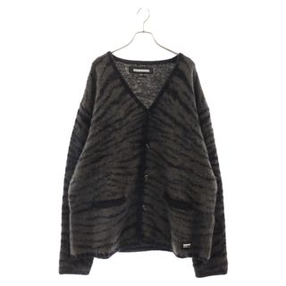 NEIGHBORHOOD ネイバーフッド 23AW TIGER PATTERN MOHAIR CARDIGAN 232FUNH-KNM02 タイガーパターン モヘアニットカーディガン グレー