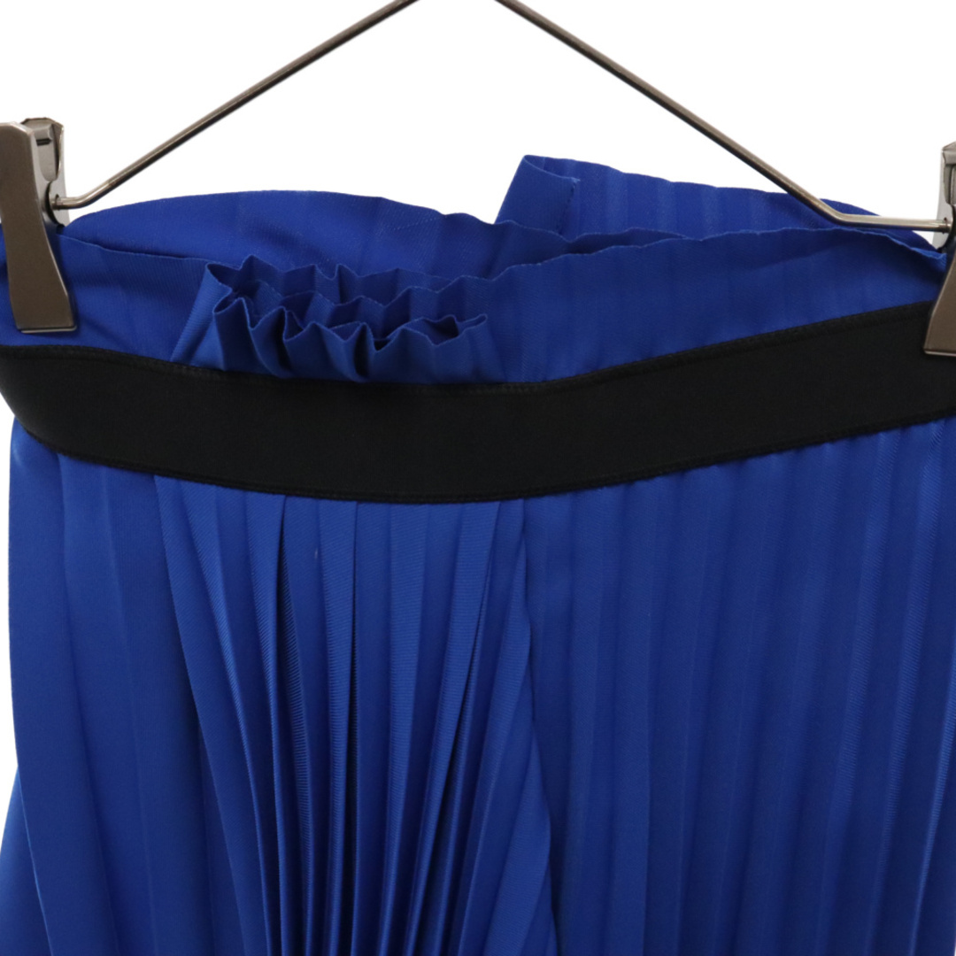 Balenciaga(バレンシアガ)のBALENCIAGA バレンシアガ サイドジップ ロゴ プリーツ アシンメトリー ロングスカート レディース ブルー 529757 TYD15 レディースのスカート(ロングスカート)の商品写真