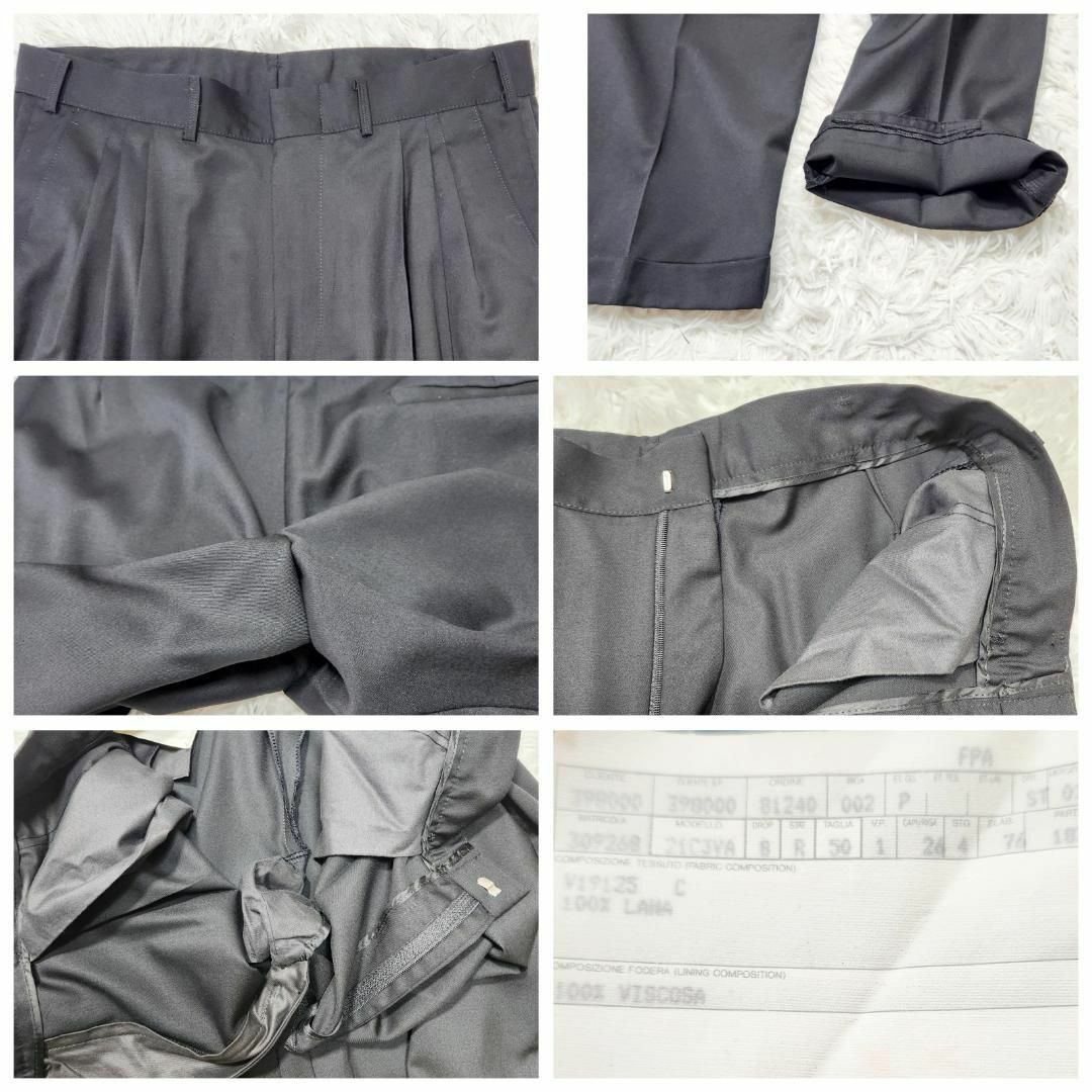 Gianni Versace(ジャンニヴェルサーチ)の【未使用級・金ボタン】ヴェルサーチ スーツセットアップ XL タキシード 黒 メンズのスーツ(セットアップ)の商品写真