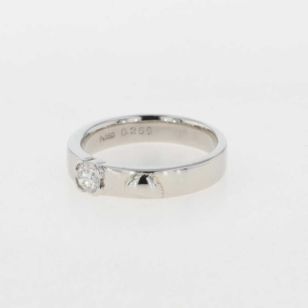 ダイヤモンド デザインリング 12号 Pt950 【中古】 レディースのアクセサリー(リング(指輪))の商品写真