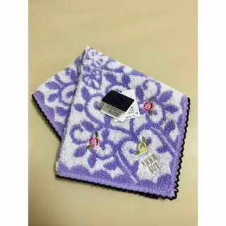 アナスイ(ANNA SUI)のアナスイ　ローズガーデン タオルハンカチ　パープル(ハンカチ)