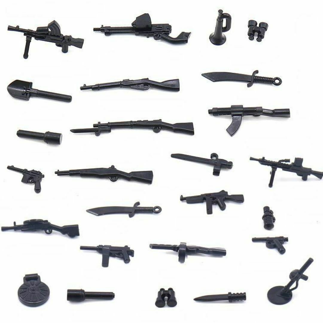 黒 60個 レゴ 武器 LEGO 互換 銃 ライフル ミリタリー c0 キッズ/ベビー/マタニティのおもちゃ(積み木/ブロック)の商品写真