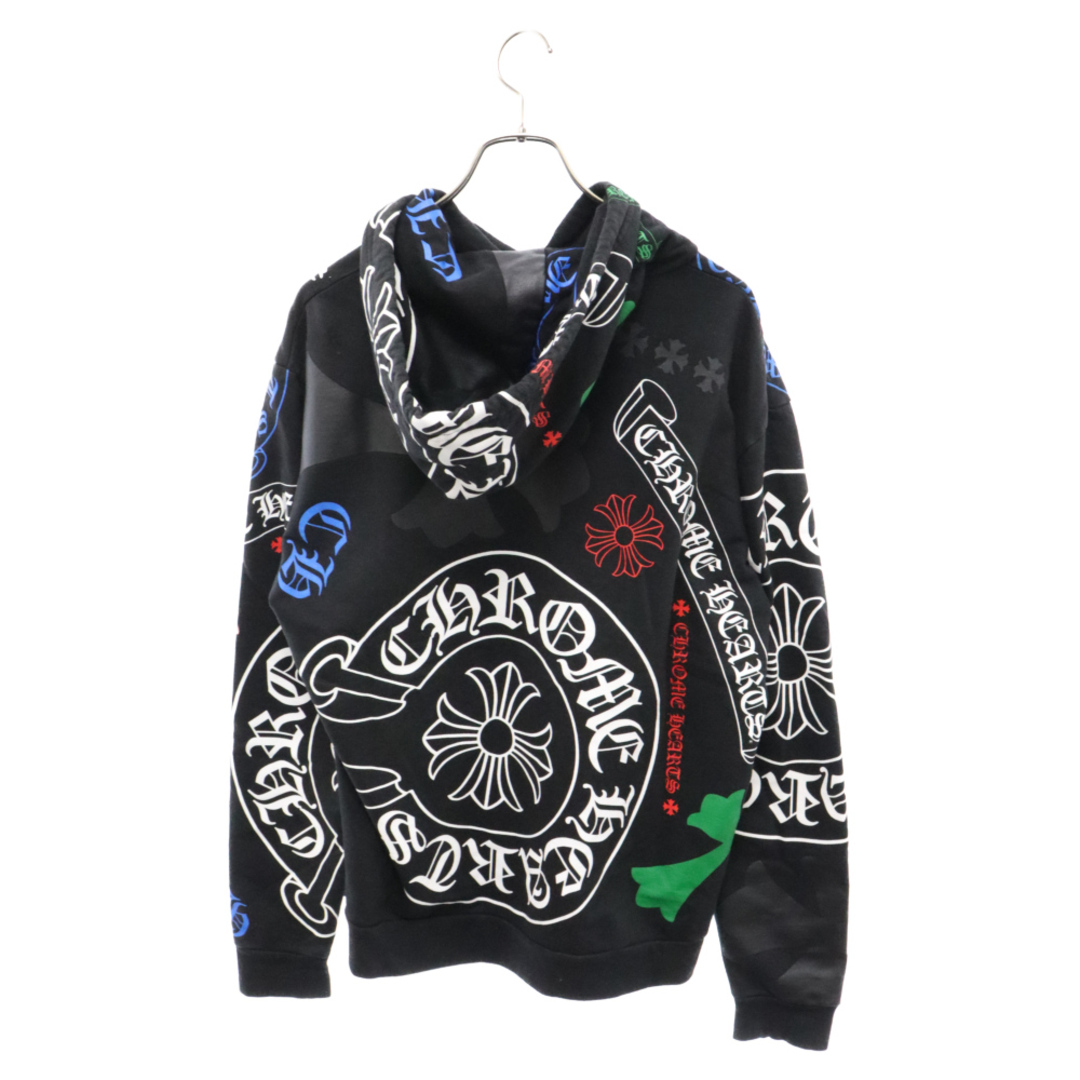 Chrome Hearts(クロムハーツ)のCHROME HEARTS クロムハーツ STENCIL HOODIE ステンシル フーディー 総柄 プリント プルオーバーパーカー ブラック メンズのトップス(パーカー)の商品写真