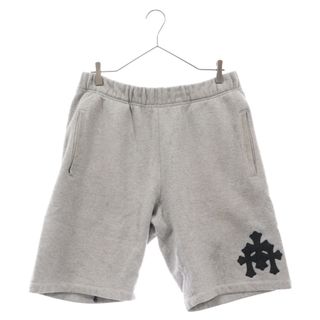 クロムハーツ(Chrome Hearts)のCHROME HEARTS クロムハーツ GRP Y NOT Sweat Shorts ワイノット クロスパッチ付き スウェットショートパンツ グレー(ショートパンツ)