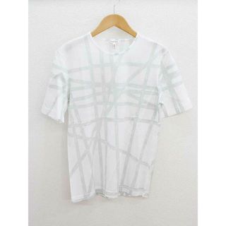 エルメス(Hermes)の【値下げ】▲HERMES/エルメス▲ホルデュック/カットソー/半袖/Tシャツ ホワイト/白×グレー系 レディース S【中古】 夏 423032(Tシャツ(半袖/袖なし))