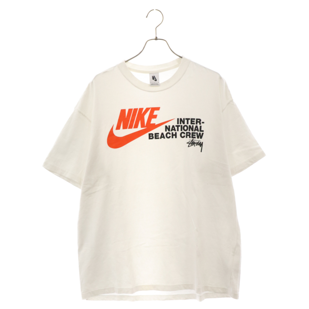 NIKE(ナイキ)のNIKE ナイキ 20SS ×STUSSY INTERNATIONAL BEACH CREW ステューシー インターナショナル ビーチ クルー プリント 半袖カットソー Tシャツ ホワイト DD3070-121 メンズのトップス(Tシャツ/カットソー(半袖/袖なし))の商品写真