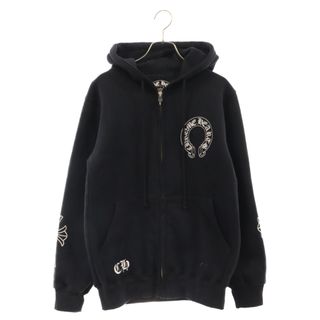 クロムハーツ(Chrome Hearts)のCHROME HEARTS クロムハーツ THRML HD ZIP 裏地サーマル ダガージップアップスウェットパーカー ブラック(パーカー)