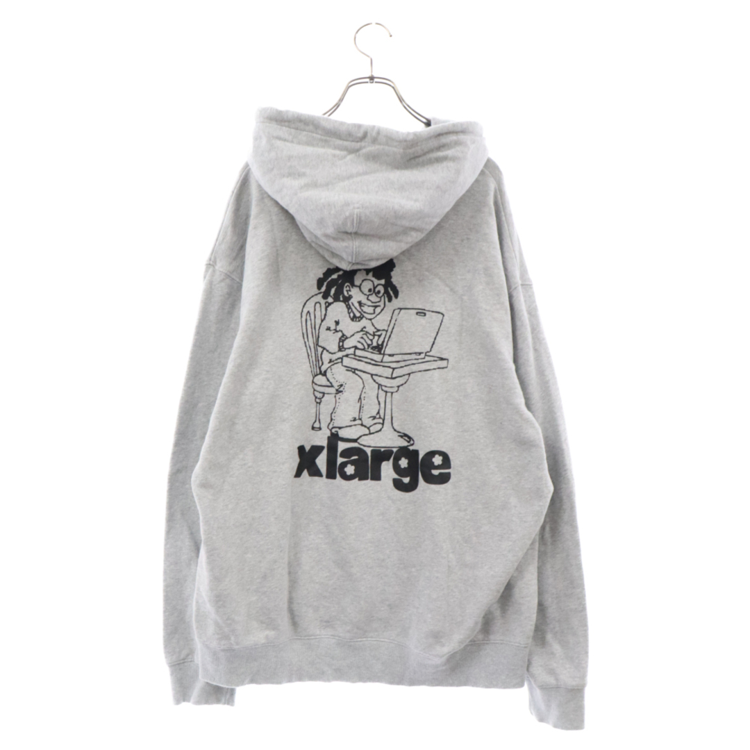 XLARGE(エクストララージ)のX-LARGE エクストララージ PC Pullover Hood SWT ロゴプリント プルオーバー スウェット パーカー グレー 01199201 メンズのトップス(パーカー)の商品写真