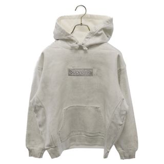 シュプリーム(Supreme)のSUPREME シュプリーム 24SS ×MM6 Maison Margiela Foil Box Logo Hooded Sweatshirt エムエムシックス メゾンマルジェラ フォイルボックスロゴプルオーバーパーカー ホワイト(パーカー)