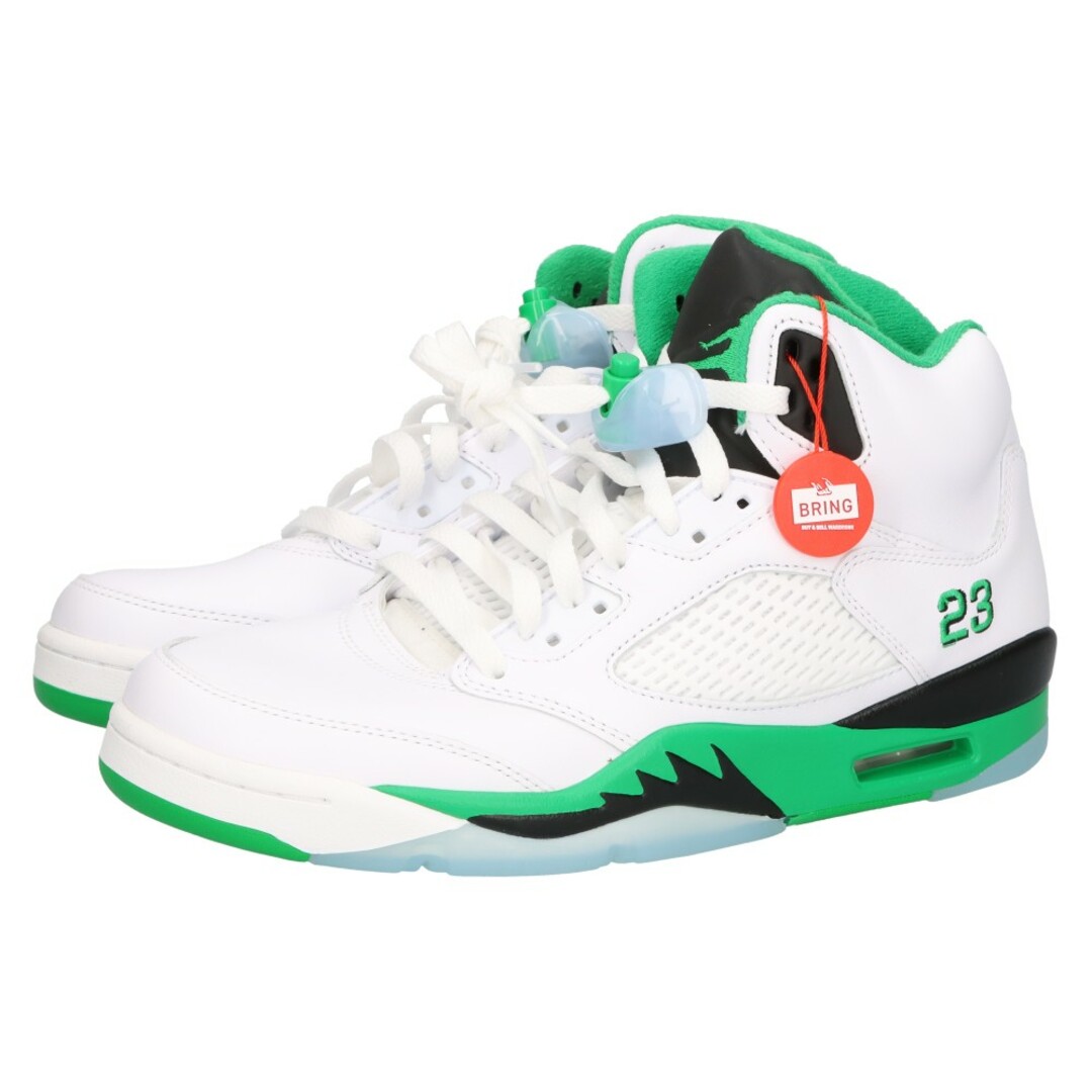 NIKE(ナイキ)のNIKE ナイキ WMNS AIR JORDAN 5 RETRO Lucky Green DD9336-103 ウィメンズ ジョーダン5 ラッキーグリーン ハイカットスニーカー US11/28cm ホワイト/グリーン メンズの靴/シューズ(スニーカー)の商品写真