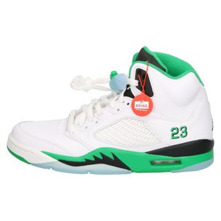 ナイキ(NIKE)のNIKE ナイキ WMNS AIR JORDAN 5 RETRO Lucky Green DD9336-103 ウィメンズ ジョーダン5 ラッキーグリーン ハイカットスニーカー US11/28cm ホワイト/グリーン(スニーカー)