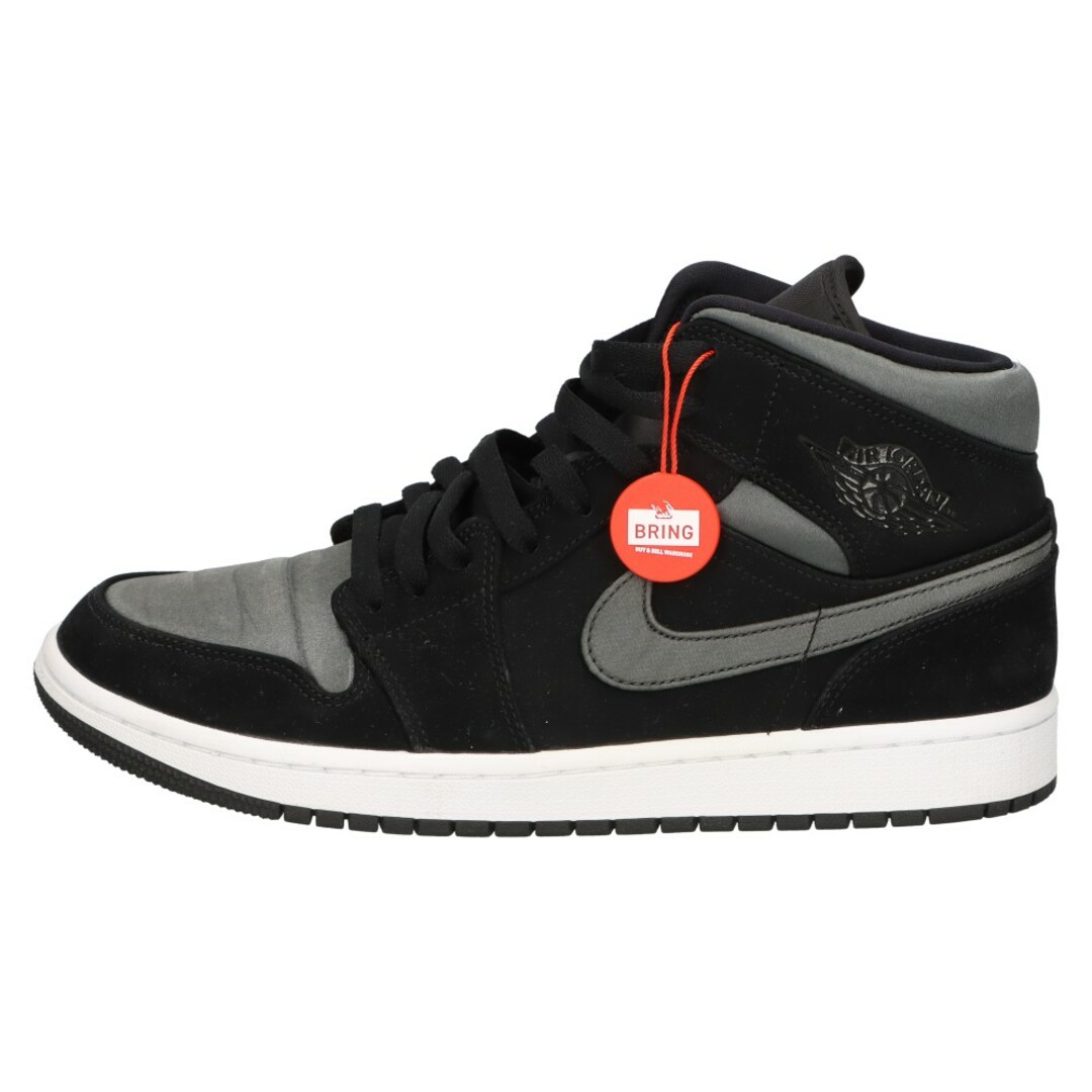 NIKE(ナイキ)のNIKE ナイキ AIR JORDAN 1 MID SE 852542-012 エアジョーダン1 ナイロンブラックオーセンティック ミッドカットスニーカー US10/28cm グレー メンズの靴/シューズ(スニーカー)の商品写真