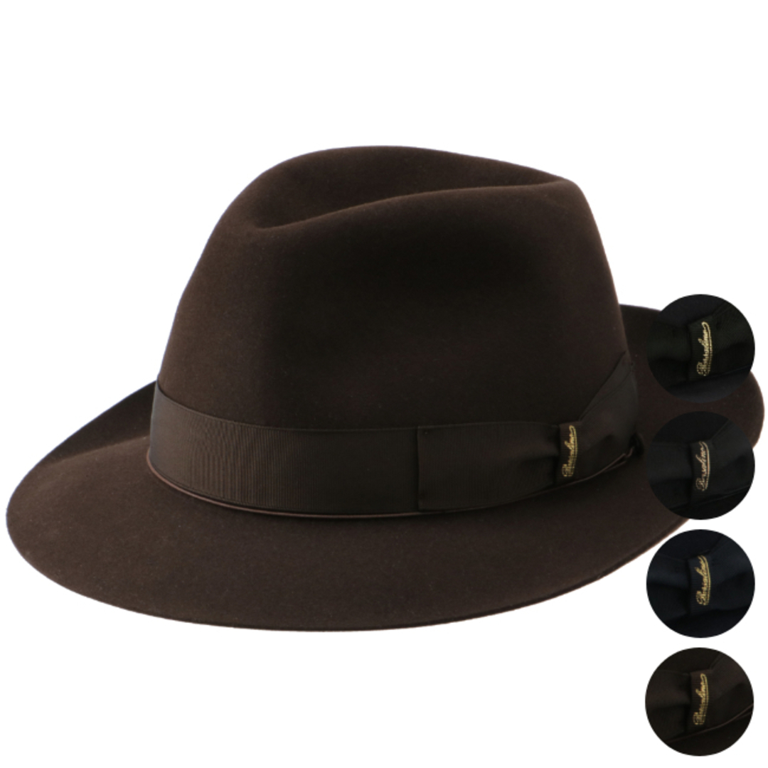 Borsalino(ボルサリーノ)のボルサリーノ/BORSALINO 帽子 メンズ QUALITA SUPERIORE ANELLO RASAT ハット 114336-4336 _0410ff メンズの帽子(ハット)の商品写真