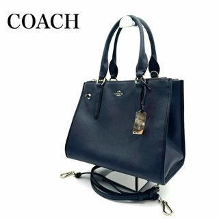 COACH - 美品✨COACH コーチ 2wayバッグ ハンドバッグ ネイビー