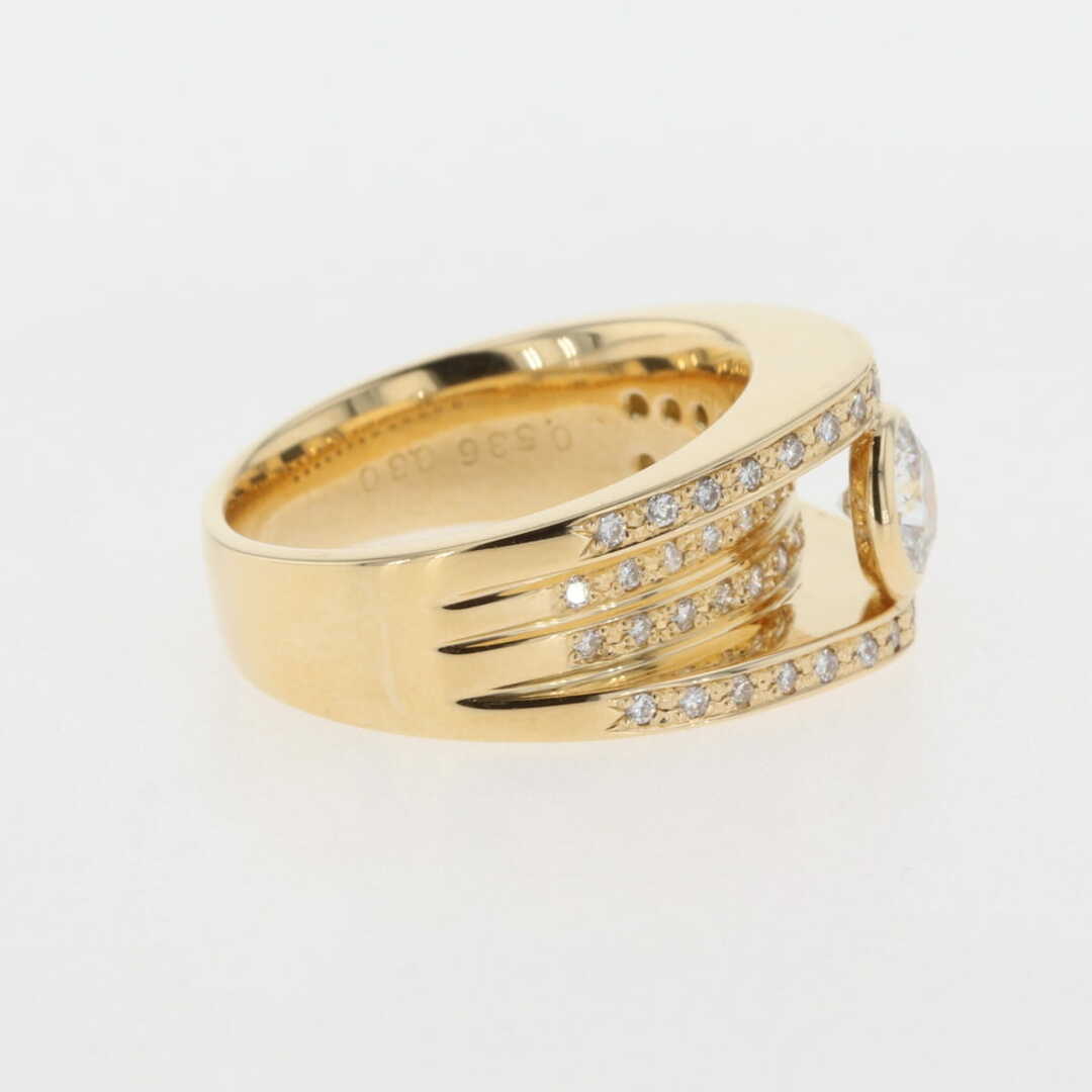 ダイヤモンド デザインリング 11.5号 K18 【中古】 レディースのアクセサリー(リング(指輪))の商品写真