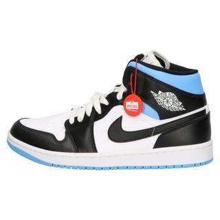 ナイキ(NIKE)のNIKE ナイキ WMNS AIR JORDAN 1 MIDBQ6472-102 ウィメンズ エアジョーダン1 ユニバーシティブルー ミッドカットスニーカー US11.5/28.5cm ホワイト/ブルー(スニーカー)