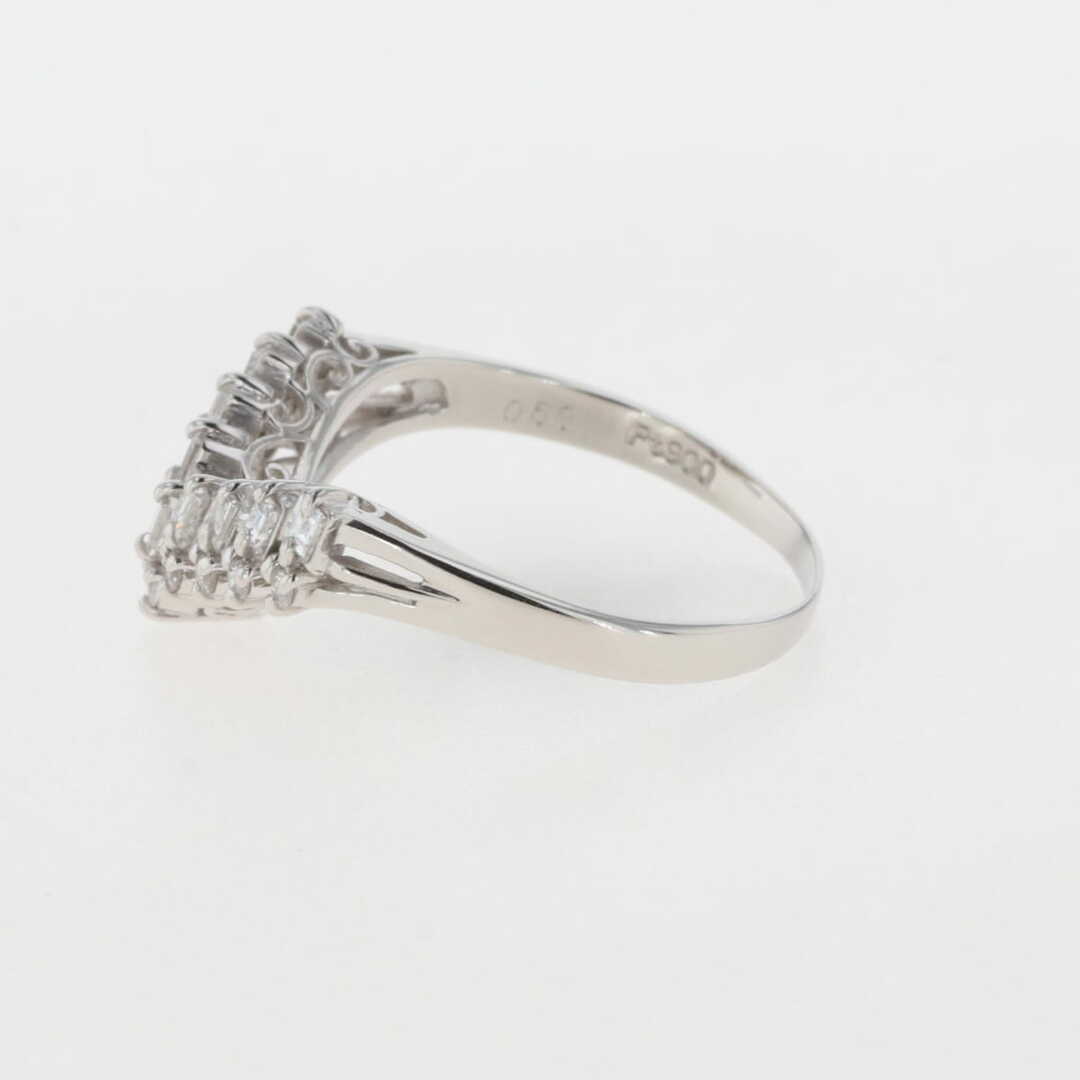 メレダイヤ デザインリング 16.5号 Pt900 【中古】 レディースのアクセサリー(リング(指輪))の商品写真