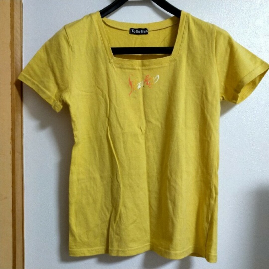 レディース　スクエアネック　Tシャツ レディースのトップス(Tシャツ(半袖/袖なし))の商品写真
