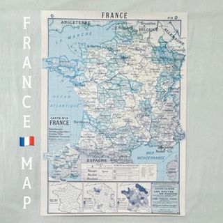 178 ｡*❁ FRANCE語 ♥ map 地図ポスター ❁*｡(絵の具/ポスターカラー)