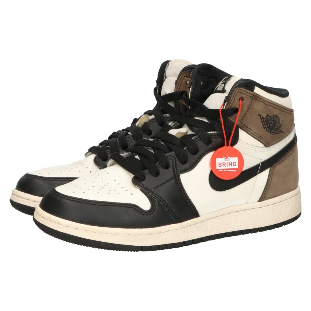 NIKE(ナイキ)のNIKE ナイキ AIR JORDAN 1 RETRO HIGH OG GS DARK MOCHA 575441-105 エアジョーダン1 ダークモカ ハイカットスニーカー レディース US6Y/24cm ブラウン/ホワイト レディースの靴/シューズ(スニーカー)の商品写真