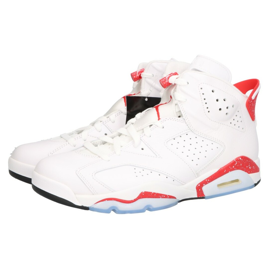 NIKE(ナイキ)のNIKE ナイキ AIR JORDAN 6 RETRO White and University Red エアジョーダン6 ホワイト&ユニバーシティレッド ハイカットスニーカー ホワイト/レッド US10/28cm CT8529-162 メンズの靴/シューズ(スニーカー)の商品写真