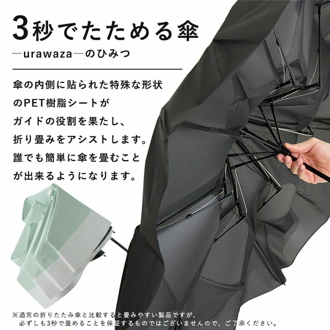 【色: グリーン】[ムーンバット] 3秒のurawaza(ウラワザ) 遮光100 レディースのファッション小物(その他)の商品写真