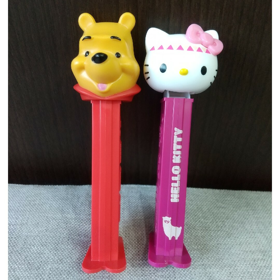 ハローキティ(ハローキティ)の匿名発送　PEZ　ハローキティ　プー　ミニオン　トイ・ストーリー　4種セット エンタメ/ホビーのおもちゃ/ぬいぐるみ(キャラクターグッズ)の商品写真