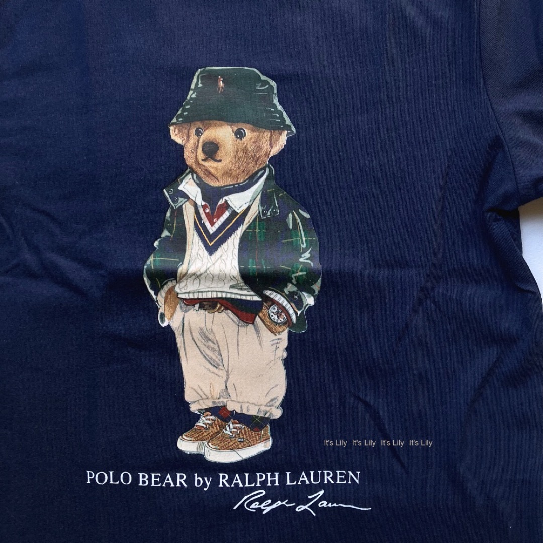 Ralph Lauren(ラルフローレン)の6t120cm 半袖　紺　グリーンハットベア　ラルフローレン キッズ/ベビー/マタニティのキッズ服男の子用(90cm~)(Tシャツ/カットソー)の商品写真