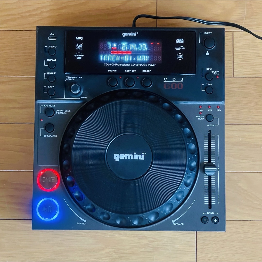 GeMini(ゲミニ―)の【廃盤品・動作品】GEMINI CDJ-600 DJコントローラー 楽器のDJ機器(CDJ)の商品写真