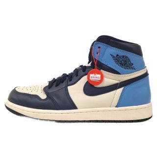 ナイキ(NIKE)のNIKE ナイキ AIR JORDAN1 RETRO HIGH OG OBSIDIAN UNIVERSITY BLUE 555088-140 エアジョーダン1 レトロ ハイカットスニーカー シューズ オブシディアン ブルー US10/28cm(スニーカー)