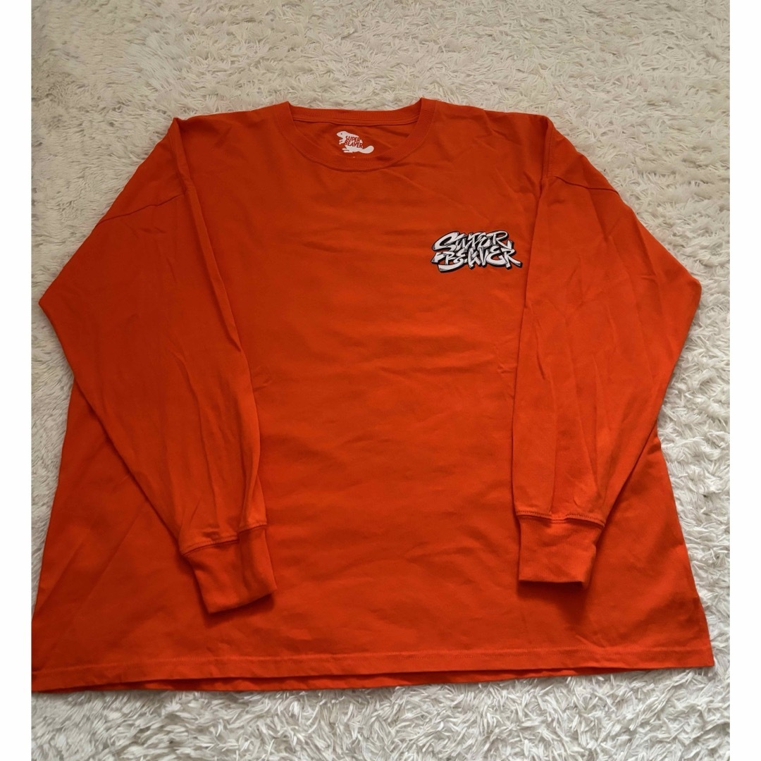 SUPER BEAVER スーパービーバー オレンジ ロングTシャツ L メンズのトップス(Tシャツ/カットソー(半袖/袖なし))の商品写真