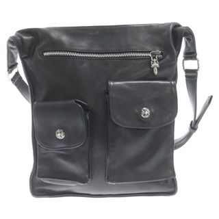 クロムハーツ(Chrome Hearts)のCHROME HEARTS クロムハーツ F-SLINGER/Fスリンガー フラップボタン レザーショルダーバッグ ブラック(ショルダーバッグ)