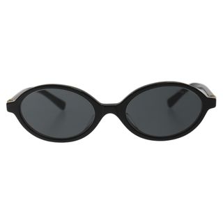 ミュウミュウ(miumiu)のmiumiu ミュウミュウ Miu Regard Sunglasses SMU-04Z-F ミュウ リガード サングラス オーバルアイウェア メガネ ブラック(サングラス/メガネ)