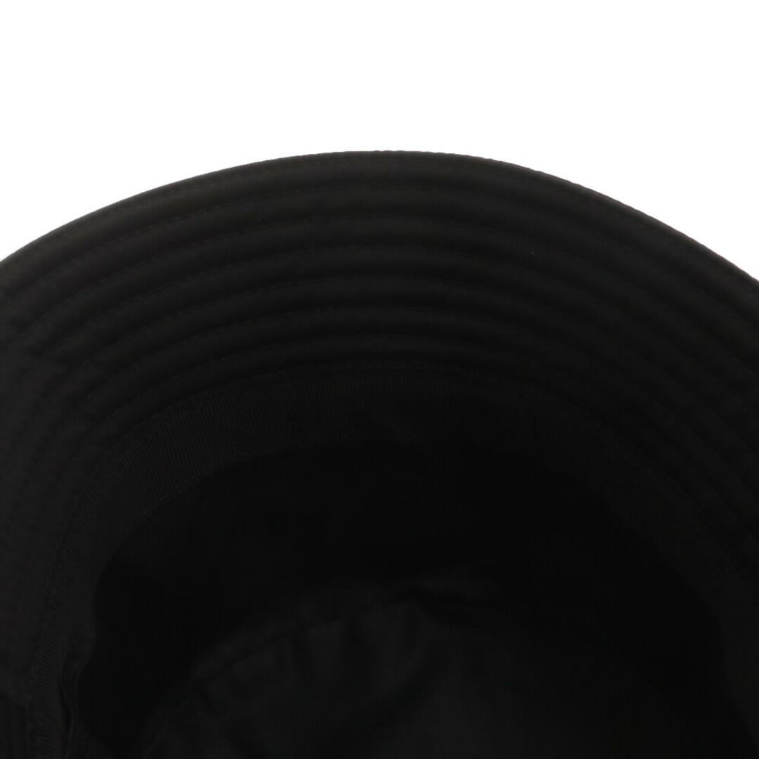 PRADA(プラダ)のPRADA プラダ ラバートライアングルロゴ ナイロン バケットハット ブラック/イエロー メンズの帽子(ハット)の商品写真